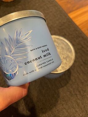 2 iced coconut milk 3 wick Bath and Body Works candles discontinued